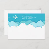 Friendly Skies | Pilot und Luftfahrt Mitteilungskarte (Vorne/Hinten)