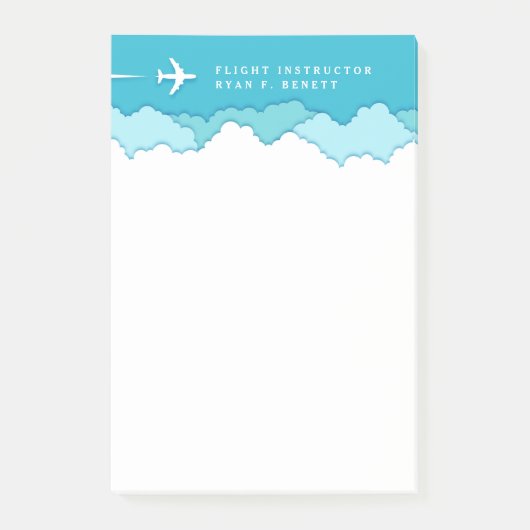 Friendly Skies | Pilot und Luftfahrt Post-it Klebezettel (Vorderseite)