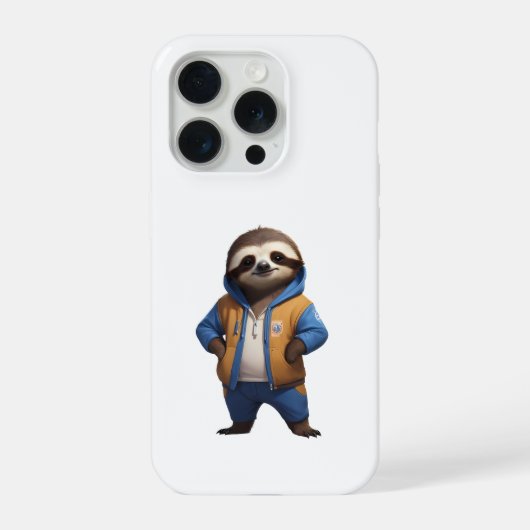 Friendly Sloth Illustration iPhone Hülle (Rückseite)