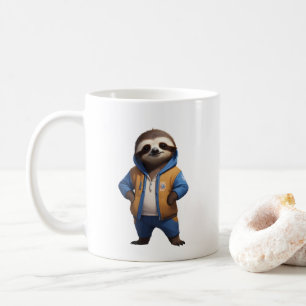 Friendly Sloth Illustration Kaffeetasse