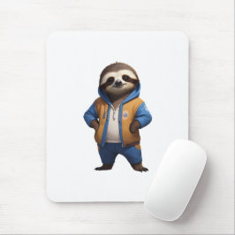 Friendly Sloth Illustration Mousepad