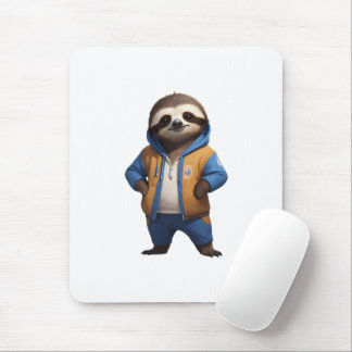 Friendly Sloth Illustration Mousepad