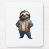 Friendly Sloth Illustration Mousepad (Vorne)
