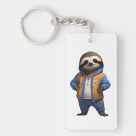 Friendly Sloth Illustration Schlüsselanhänger