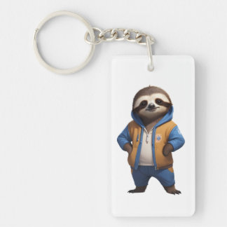 Friendly Sloth Illustration Schlüsselanhänger