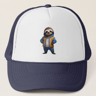 Friendly Sloth Illustration Truckerkappe