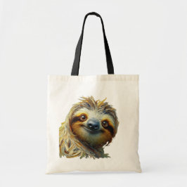 Friendly Sloth Tote Bag Ölgemälde Tragetasche