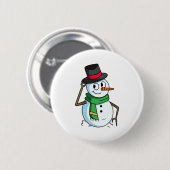 Friendly Snowman Button (Vorne & Hinten)