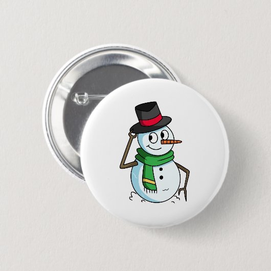 Friendly Snowman Button (Vorne & Hinten)