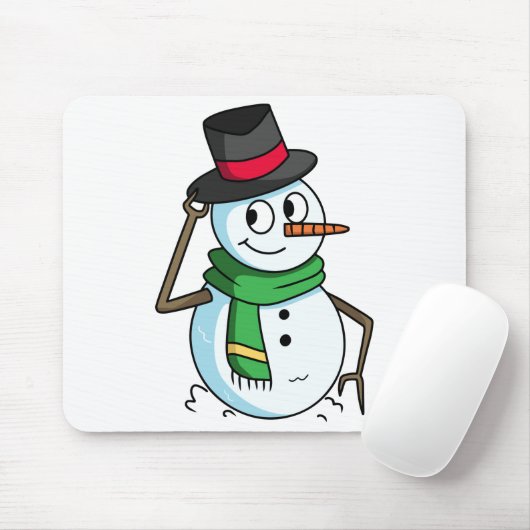 Friendly Snowman Mousepad (Mit Mouse)