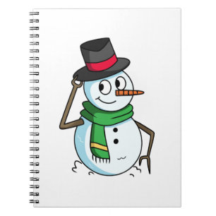 Friendly Snowman Notizblock