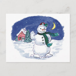 Friendly Snowman Postkarte