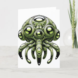 Friendly Space Alien Critter Feiertagskarte