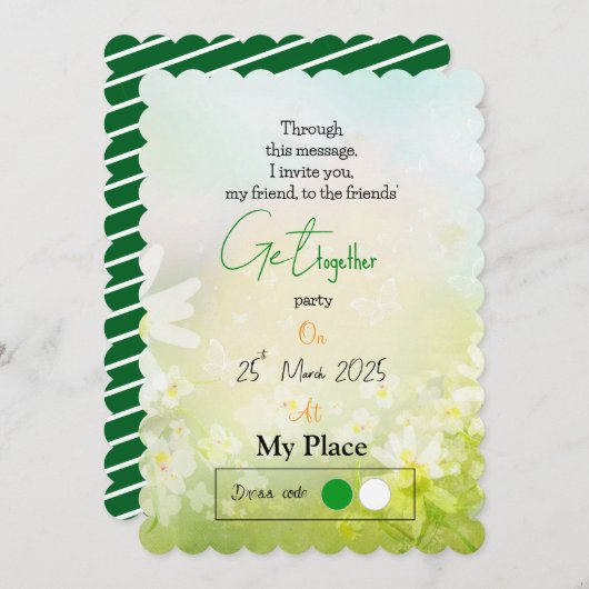 Friendly Spring Einladung (Vorne/Hinten)