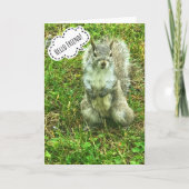 Friendly Squirrel Greeting Card Dankeskarte (Vorderseite)