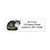 Friendly Tabby Cat Label (Vorne)