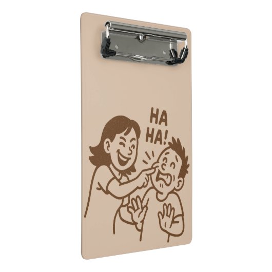 Friendly Tease Mini Klemmbrett (Schrägansicht)