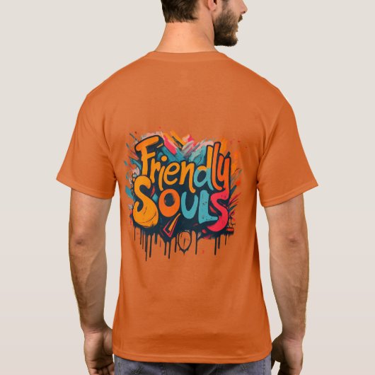 Friendly Vibes Design T-Shirt (Rückseite)