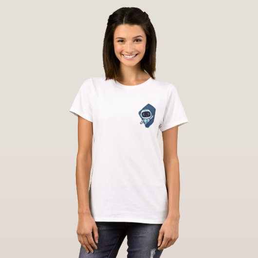 Friendly Waving Robot T-Shirt (Vorne ganz)
