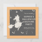 Friendly Witch Girl Halloween-Party Einladung (Vorderseite)