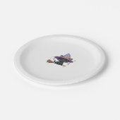 Friendly Witch Hat Cat  Cute Pastel Kawaii Hallowe Pappteller (Schrägansicht)