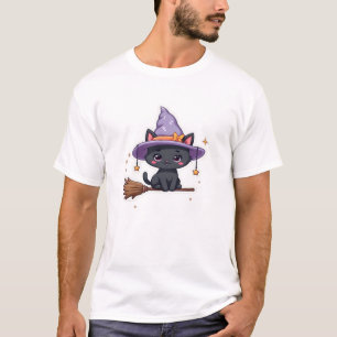 Friendly Witch Hat Katze  Süße Pastell Kawaii Hall T-Shirt