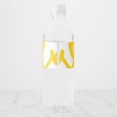 Friendly Yellow Monster Water Flasche Labels Wasserflaschenetikett (Rückseite)