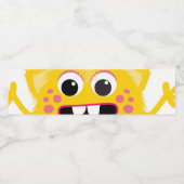 Friendly Yellow Monster Water Flasche Labels Wasserflaschenetikett (Einzelnes Label)