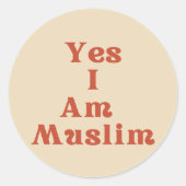 Friendly "Yes I AM Muslim" Identity Sticker (Vorderseite)