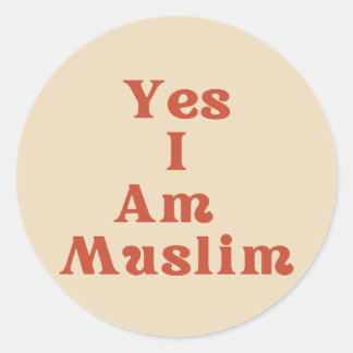 Friendly "Yes I AM Muslim" Identity Sticker