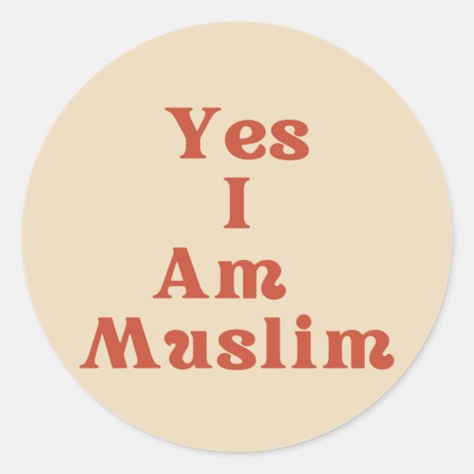 Friendly "Yes I AM Muslim" Identity Sticker (Vorderseite)