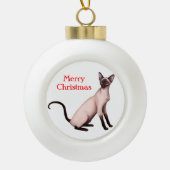 Friendly Young Siamese Cat Christmas Ornament (Vorderseite)