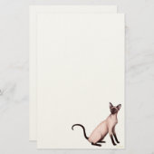 Friendly Young Siamese Cat Stationery Briefpapier (Vorne/Hinten)