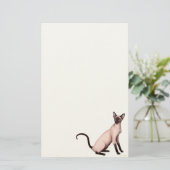 Friendly Young Siamese Cat Stationery Briefpapier (Stehend Vorderseite)