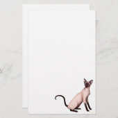 Friendly Young Siamese Cat Stationery Briefpapier (Vorne/Hinten)