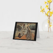 Friendly Zebra - Blank Card Karte (Gelbe Blume)