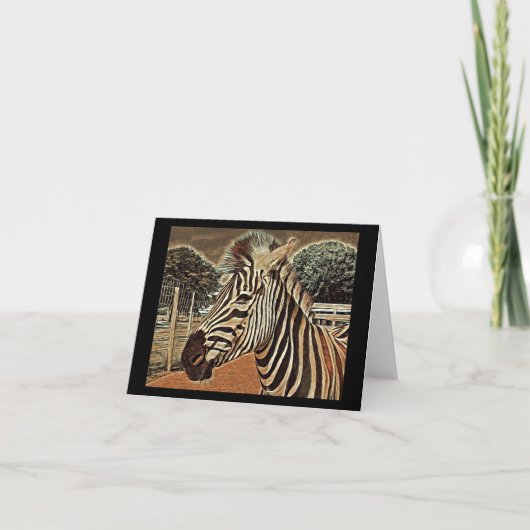 Friendly Zebra - Blank Card Karte (Vorderseite)