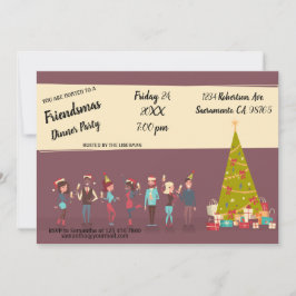 Friendmas Dinner Party Einladung
