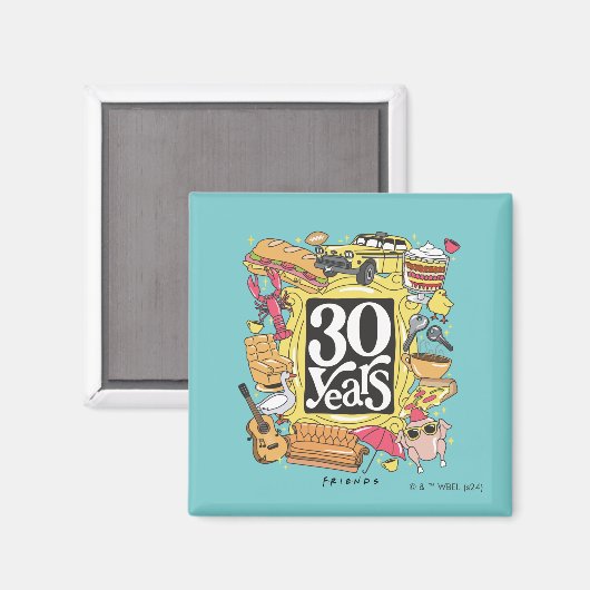 FRIENDS™ | 30 Jahre Grafik Magnet (Vorderseite/Rückseite)