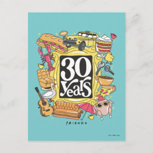 FRIENDS™ 30 Jahre Grafik Postkarte