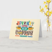 FRIENDS™ | Aber First Coffee Vibrant Graphic Karte (Gelbe Blume)
