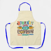 FRIENDS™ | Aber First Coffee Vibrant Graphic Schürze (Vorderseite)