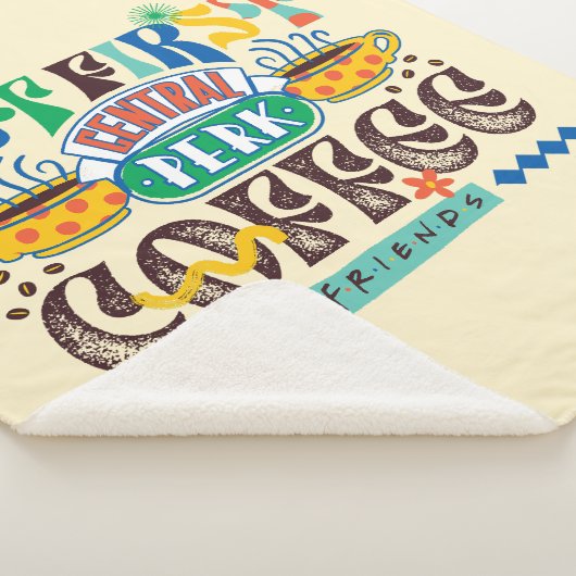 FRIENDS™ | Aber First Coffee Vibrant Graphic Sherpadecke (3/4)