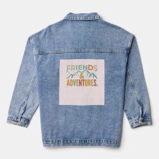 "Friends & Adventures" Multicolor Jeansjacke