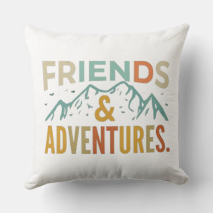 "Friends & Adventures" Multicolor Kissen