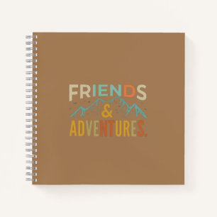 "Friends & Adventures" Multicolor Text Notizblock