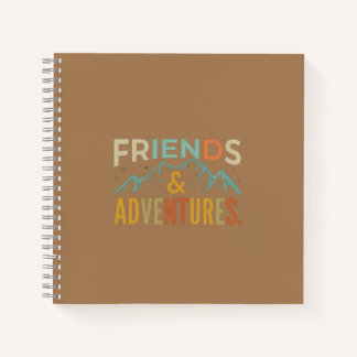 "Friends & Adventures" Multicolor Text Notizblock
