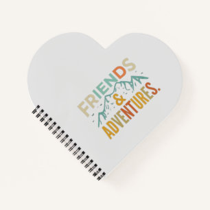 "Friends & Adventures" Multicolor Text Notizblock
