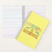 "Friends & Adventures" Multicolor Text Notizblock (Innen)
