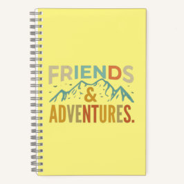 "Friends & Adventures" Multicolor Text Notizblock